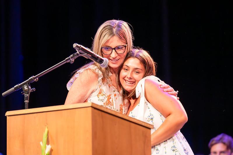 An RCSF scholarship recipient at an awards ceremony